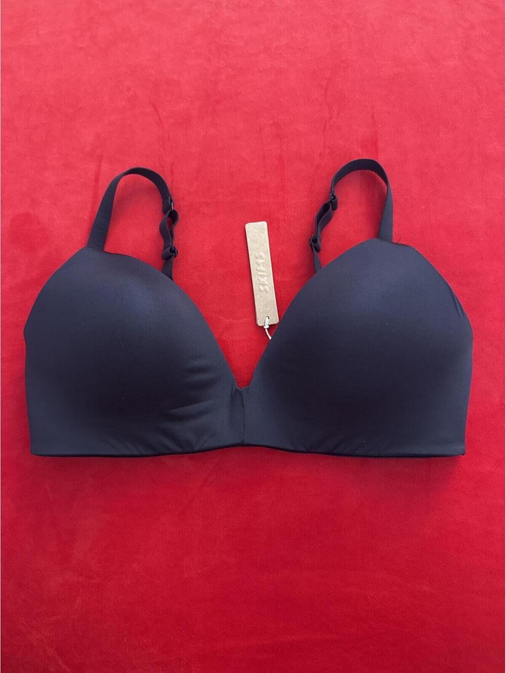 Skims Wireless Form Maternity T Shirt Demi Nursing Bra Color Onyx Size 32DD